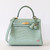 HERMES Kelly 25 Vert D'Eau Matte Alligator Gold Hardware 
