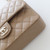 CHANEL Classic Small Flap 22A Dark Beige Quilted Caviar Light Gold Hardware 