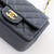 CHANEL Classic Mini Square  Flap 18B Black Quilted Caviar Light Gold Hardware