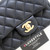 CHANEL Classic Mini Square  Flap 18B Black Quilted Caviar Light Gold Hardware