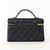 CHANEL Partial payment: Vanity Top  Handle Bag with Chain 25K Black Quilted Caviar Light Gold Hardware 
