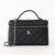 CHANEL Partial payment: Vanity Top  Handle Bag with Chain 25K Black Quilted Caviar Light Gold Hardware 