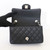 Classic Mini Rectangular Flap 18B Black Quilted Caviar Silver Hardware