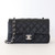 Classic Mini Rectangular Flap 18B Black Quilted Caviar Silver Hardware