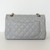 CHANEL Classic Small Flap 21A Gray Quilted Caviar Light Gold Hardware 