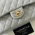 CHANEL Classic Small Flap 21A Gray Quilted Caviar Light Gold Hardware 