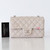 CHANEL Classic  Mini Rectangular Flap 18B Ivory Quilted Caviar with silver hardware 