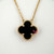 Vintage Alhambra Onyx Pendant Necklace 18K Yellow Gold