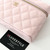 CHANEL Vanity Top Handle Bag with Chain 26C Light Pink Quilted Caviar Light Gold Hardware 