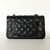 CHANEL Classic Mini Rectangular Flap 18C Iridescent  Black Caviar Ruthenium Hardware 