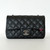 CHANEL Classic Mini Rectangular Flap 18C Iridescent  Black Caviar Ruthenium Hardware 