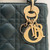 Mini Lady Dior Dark Green Lambskin Cannage Pale Gold Hardware