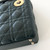 Mini Lady Dior Dark Green Lambskin Cannage Pale Gold Hardware