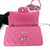 VAN CLEEF & ARPELS 19C Mini Bubblegum Pink Lambskin Rectangular with silver hardware 