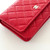 Classic Wallet on Chain Red Quilted Caviar Light Gold Hardware