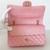 Classic Medium Flap 19S Iridescent Pink Quilted Caviar Light Gold Hardware