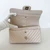 CHANEL Classic Small Flap 20B Ivory Chevron Caviar Light Gold Hardware 