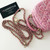 CHANEL Mini Phone Holder Backpack with Chain 24P Pink Tweed Light Gold Hardware 