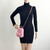 CHANEL Mini Phone Holder Backpack with Chain 24P Pink Tweed Light Gold Hardware 