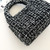 CHANEL Kelly Top Handle 24P Black White Tweed Gold Hardware