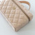 CHANEL Vanity Top Handle with Chain 25K Beige Quilted Caviar Light Gold Hardware 