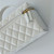 CHANEL Vanity with Chain 26P White Quilted Caviar Gold Hardware 