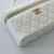 CHANEL Vanity with Chain 26P White Quilted Caviar Gold Hardware 