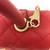 19P Mini Coco Handle Red Caviar with brushed gold hardware