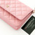 CHANEL Classic Wallet on Chain 22C Sakura Pink Quilted Caviar Light Gold Hardware 