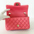 CHANEL Classic Mini Rectangular Flap 18S Iridescent Pink Quilted Caviar Light Gold Hardware 
