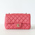 CHANEL Classic Mini Rectangular Flap 18S Iridescent Pink Quilted Caviar Light Gold Hardware 