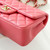 CHANEL Classic Mini Rectangular Flap 18S Iridescent Pink Quilted Caviar Light Gold Hardware 