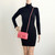 CHANEL Classic Mini Rectangular Flap 18S Iridescent Pink Quilted Caviar Light Gold Hardware 