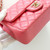 CHANEL Classic Mini Rectangular Flap 18S Iridescent Pink Quilted Caviar Light Gold Hardware 