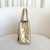 CHANEL Nano Kelly Shopper 25A Metallic Shiny Aged Calfskin Quilted Brushed Gold Hardware 
