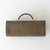 Clutch Top Handle with Chain Khaki Lizard Embossed Gold Hardware