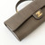 CHANEL Clutch Top Handle with Chain  26A Khaki Lizard Embossed Gold Hardware 