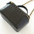 Vanity Case Top Handle with Chain 26A Black Crocodile Embossed Gold Hardware