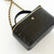 Vanity Case Top Handle with Chain 26A Black Crocodile Embossed Gold Hardware