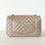 CHANEL Classic Mini Rectangular 17B Rose Gold Chevron Caviar Silver Hardware 