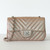 CHANEL Classic Mini Rectangular 17B Rose Gold Chevron Caviar Silver Hardware 