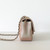 CHANEL Classic Mini Rectangular 17B Rose Gold Chevron Caviar Silver Hardware 