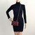 CHANEL Slim Vanity Top Handle 26A Burgundy Caviar Light Gold Hardware 