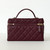 CHANEL Slim Vanity Top Handle 26A Burgundy Caviar Light Gold Hardware 
