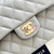 CHANEL Classic Small Flap 21A Gray Quilted Caviar Light Gold Hardware 