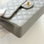 CHANEL Classic Small Flap 21A Gray Quilted Caviar Light Gold Hardware 