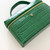 CHANEL Slim Vanity 26A Emerald Green Crocodile Embossed Calfskin Gold Hardware Hardware 