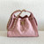 Small 25 25B Pink Quilted Caviar Brushed Gold Hardware