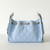 CHANEL Mini 25 26A Light Blue Quilted Caviar Brushed Gold Hardware 