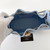 CHANEL Mini 25 26A Light Blue Quilted Caviar Brushed Gold Hardware 